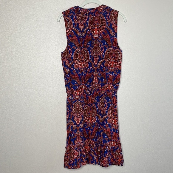 Banana Republic Sleeveless Paisley Design Midi Dress - Picture 6 of 7